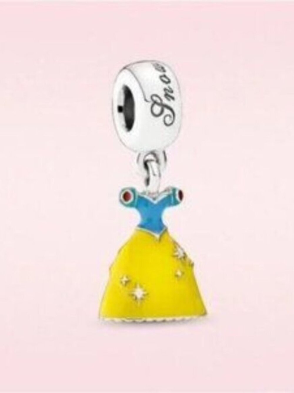 Pandora Yellow & Blue Princess Dress Dangle Charm
